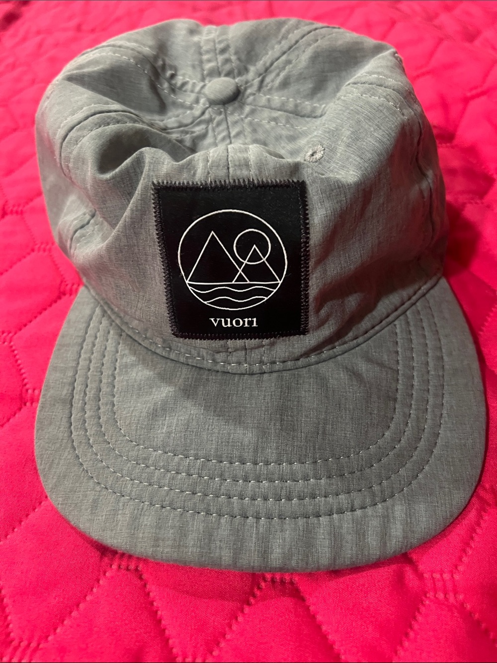 Vuori Gray Patch Logo Cap
